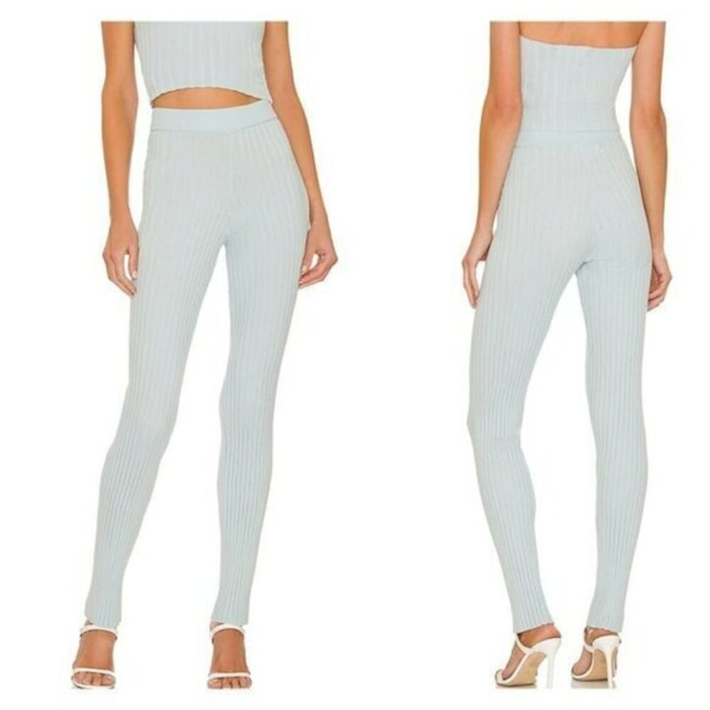 MORE TO COME Saylor Knit Pant - Baby Blue